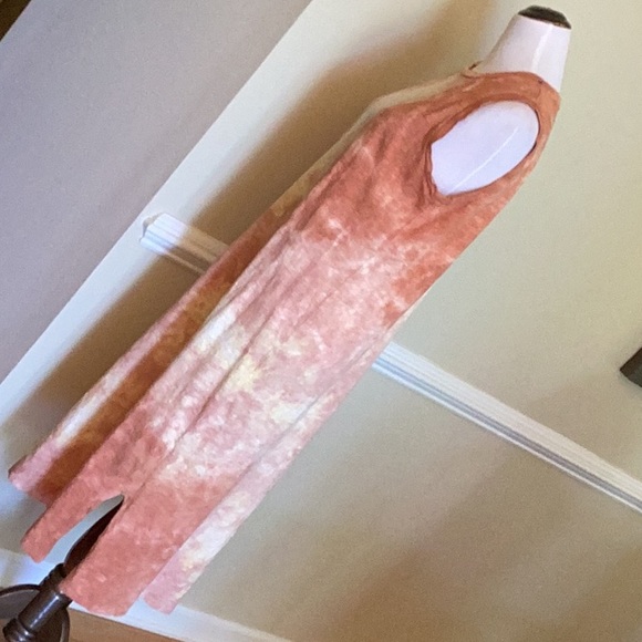 Universal Thread 100% cotton neutral tie dyed sleeveless midi column dress sz L - Picture 7 of 13